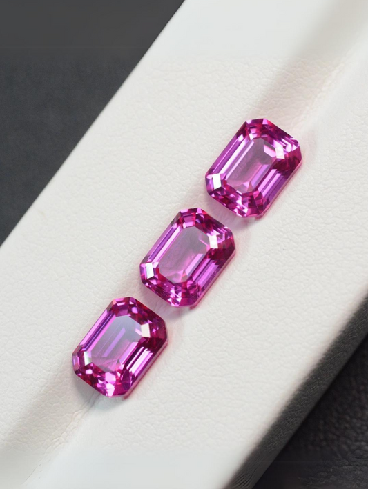 Pink Sapphire - Emerald Cut